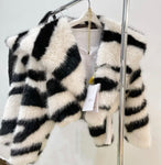 Zebra crop jacket