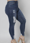 Curvy girl Pam skinny jeans