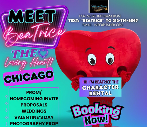 Beatrice the Loving Heart Mascot