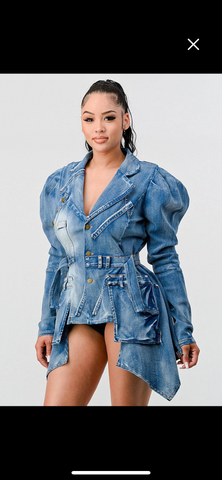 Queen me Demin Blazer